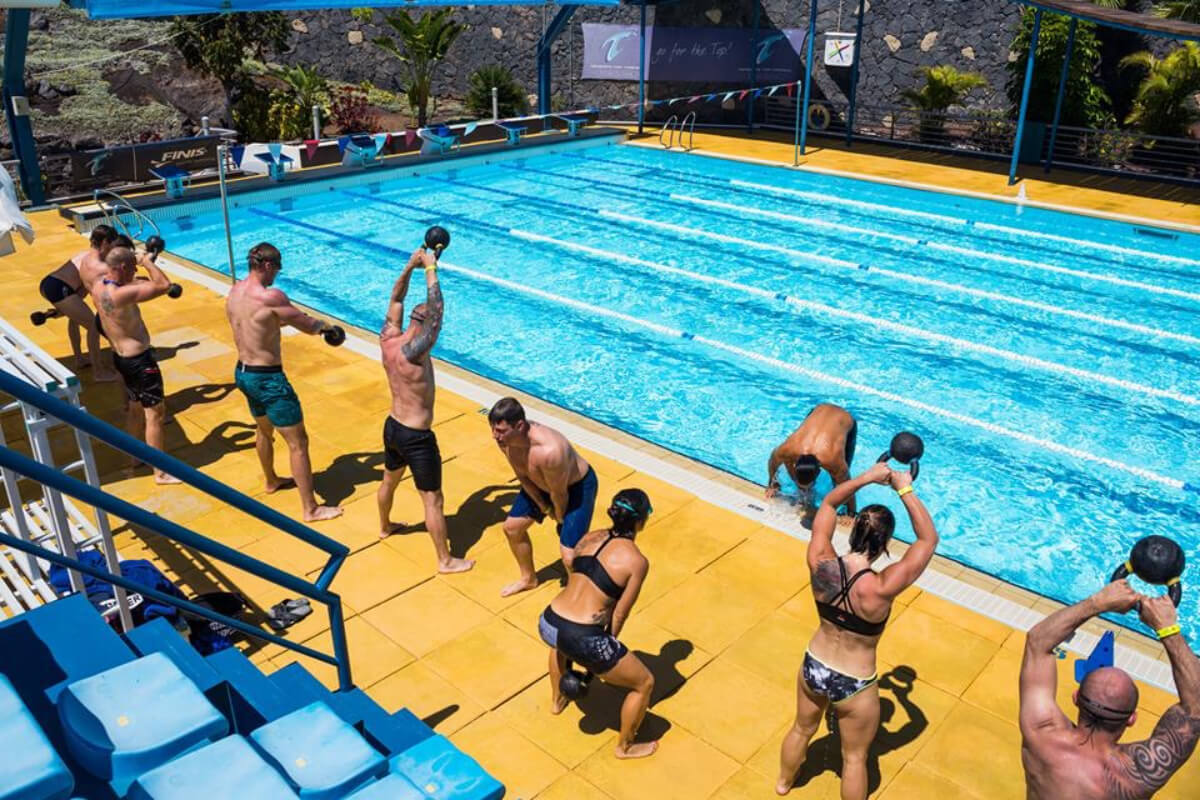 pool workout camp